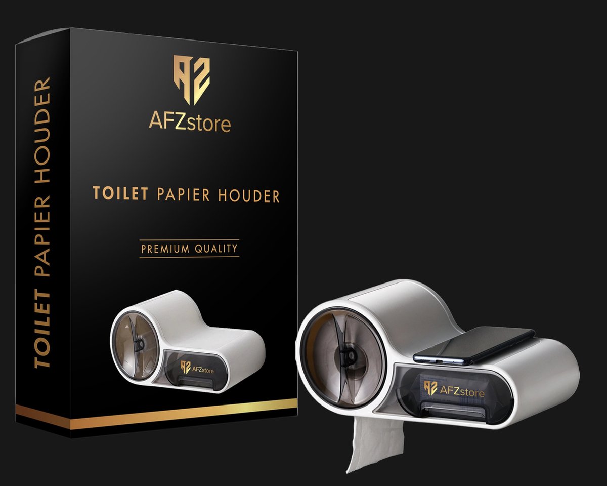 AFZstore ® Wc Rolhouder - Toiletrolhouder -type 2- Wc Rolhouder zwart ...