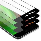 Cadorabo 3x Screenprotector geschikt voor Huawei P10 PLUS Volledig scherm pantserfolie Beschermfolie in TRANSPARANT met ZWART - Getemperd (Tempered) Display beschermend glas in 9H hardheid met 3D Touch