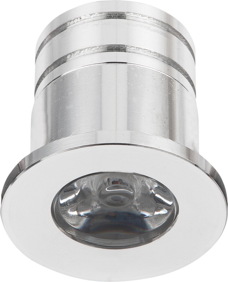 LED Veranda Spot Verlichting - Velvalux - 3W - Natuurlijk Wit 4000K - Inbouw - Rond - Mat Zilver - Aluminium - Ø31mm