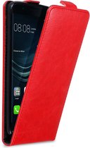 Cadorabo Hoesje geschikt voor Huawei P9 PLUS in APPEL ROOD - Beschermhoes in flip design Case Cover met magnetische sluiting