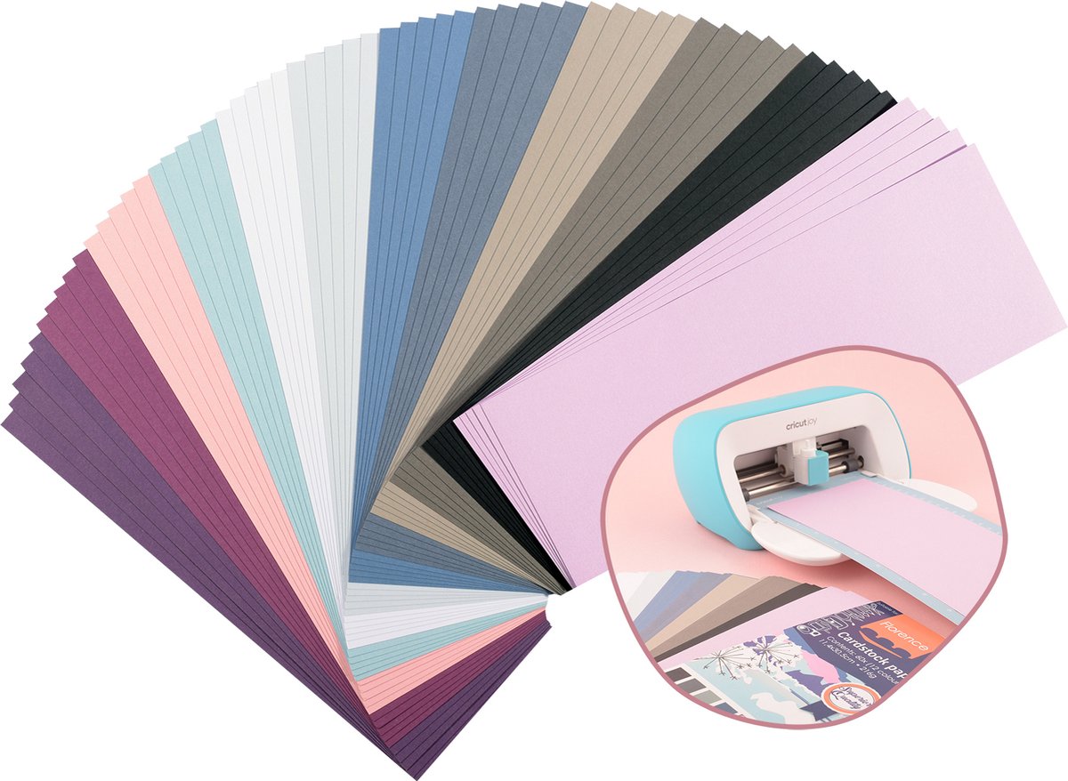Vaessen Creative Cardstock - Multipack Winter - 11,4 x 30,5 cm - 60 vellen - Glad - 216 g