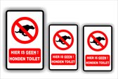 Geen honden toilet set van 3 stickers