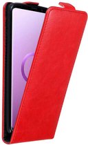 Cadorabo Hoesje geschikt voor Samsung Galaxy S9 PLUS in APPEL ROOD - Beschermhoes in flip design Case Cover met magnetische sluiting