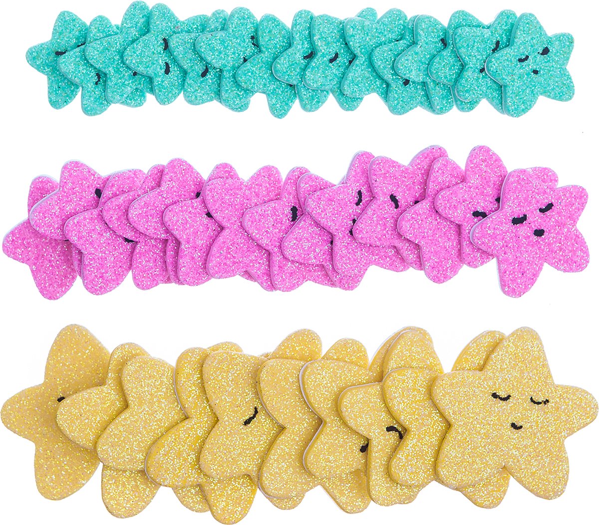 Sterren-glitter stickers - Kantoorartikelen online