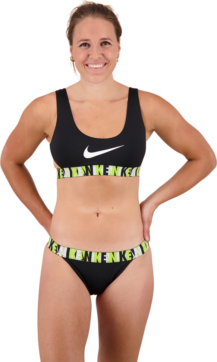 vervolging consensus Reusachtig Nike Swim Logo Tape Scoop Neck Bikinitopje platte naden - sneldrogend |  bol.com