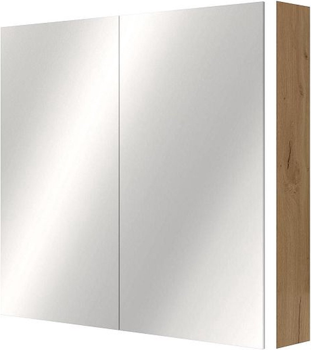 Kariba Varia spiegelkast 80x75x15cm Natural Oak