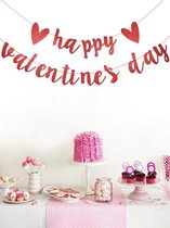 Slinger - Valentijnsdag - Happy Valentine's Day - Rood | Love - Liefde - Hart / Hartjes / Harten - Vlag - Banner - Slinger - Guirlande | Valentijn - Decoratie – Versiering - Bedrijf / Winkel | Karton