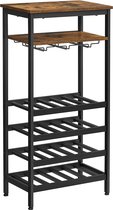 MIRA Home - Wijnrek - Flessenrek - Wijnkast - Ophangrek - Wijn - Vintage - 50x32x100