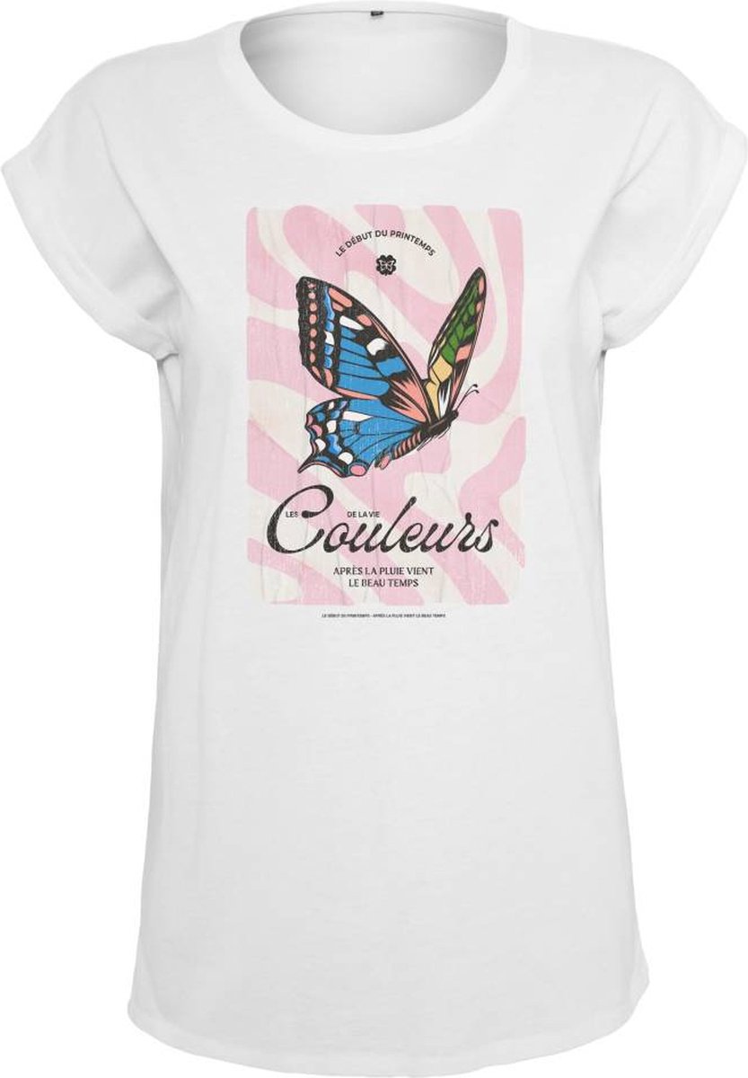 Mister Tee Couleurs Dames T-shirt L Wit