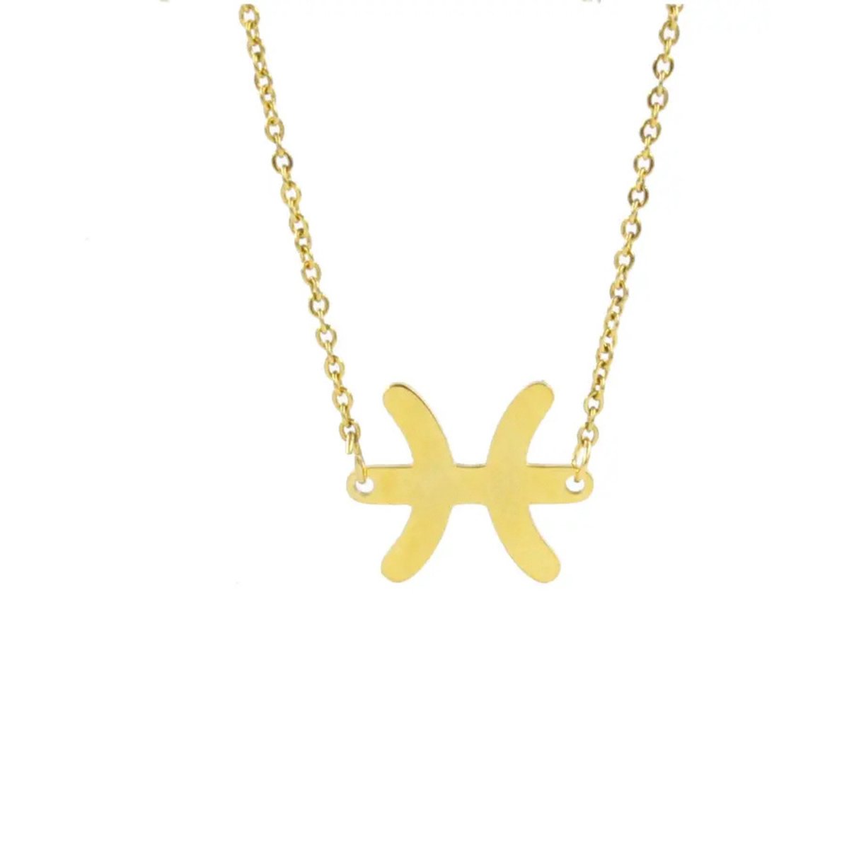 Despora - Sterrenbeeld Ketting - Sterrenbeelden - Sterrenbeeld Sieraden - Pisces - Goudkleurig RVS (Vissen)