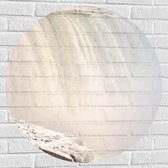 WallClassics - Muursticker Cirkel - Wilde Hoge Watervallen - 80x80 cm Foto op Muursticker