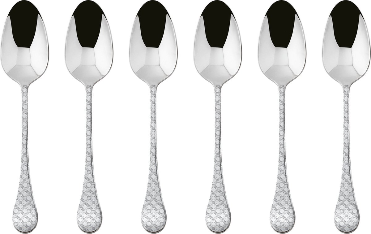 Sambonet Koffielepel Taormina Zilver 6 Stuks