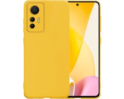 Hoesje - Geschikt voor Xiaomi 12 Lite - Sterk & Shockproof - Siliconen Case - Hoes Cover - Telefoonhoes - Geel