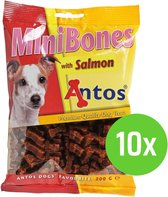 Antos Mini Bones Zalm - hondensnoepjes - 200 gram - 10 Verpakkingen