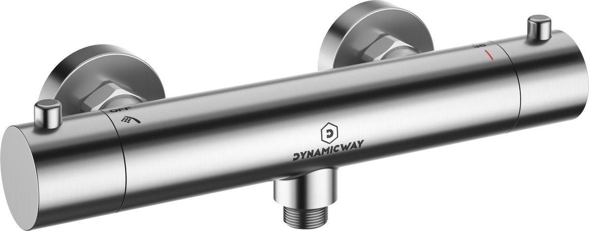 Dynamic Way RVS thermostaatkraan cooltouch geborsteld