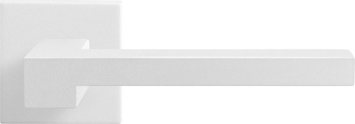 GPF8287.42 Raa deurkruk op vierkante rozet wit, 50x50x8mm