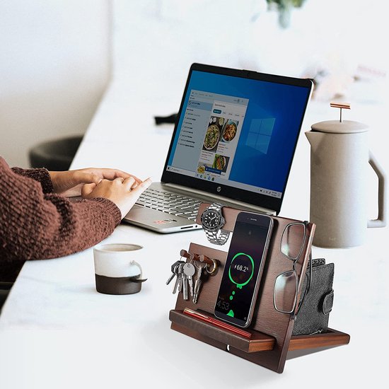 Houten docking station voor apple watch - iphone - multimedia-accessoires kopen? | Korting tot 35