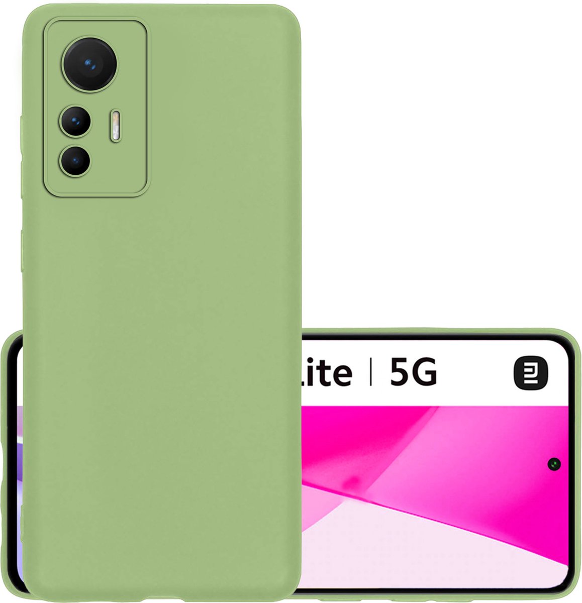 Hoesje - Geschikt voor Xiaomi 12 Lite - Sterk & Shockproof - Hoes Cover - Siliconen Case - Groen