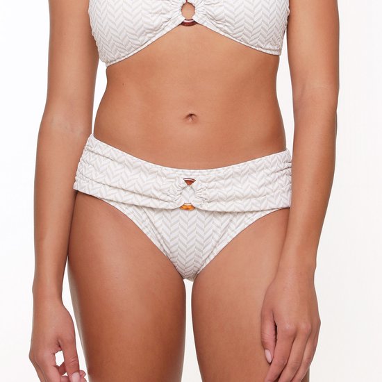 LingaDore - Fishbone Bikini Short - maat 44 - Goud Wit - Dames | bol.com