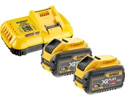 DeWalt XR FLEXVOLT - Accu en Lader Set - 18/54V - 12.0Ah - 2x Accu's