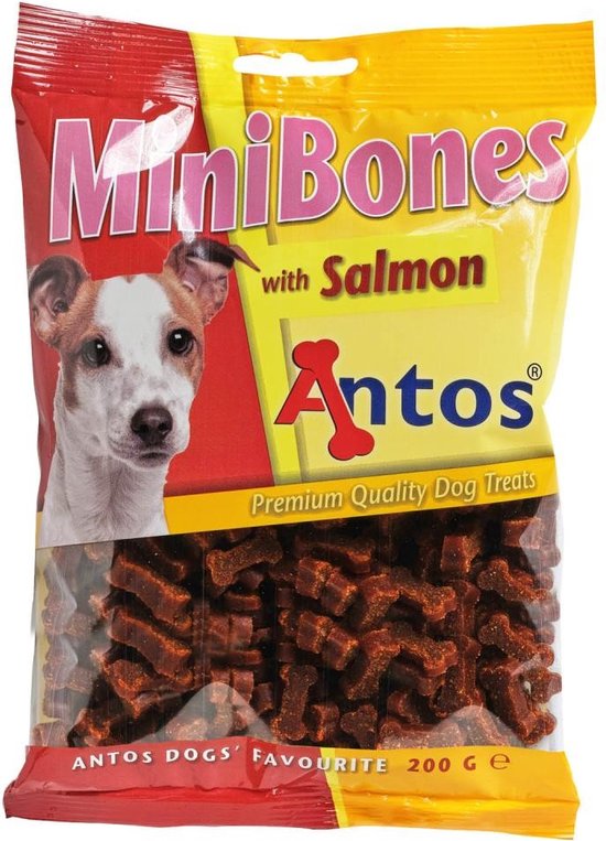 Antos Mini Bones zalm – hondensnoepjes – 200 gram