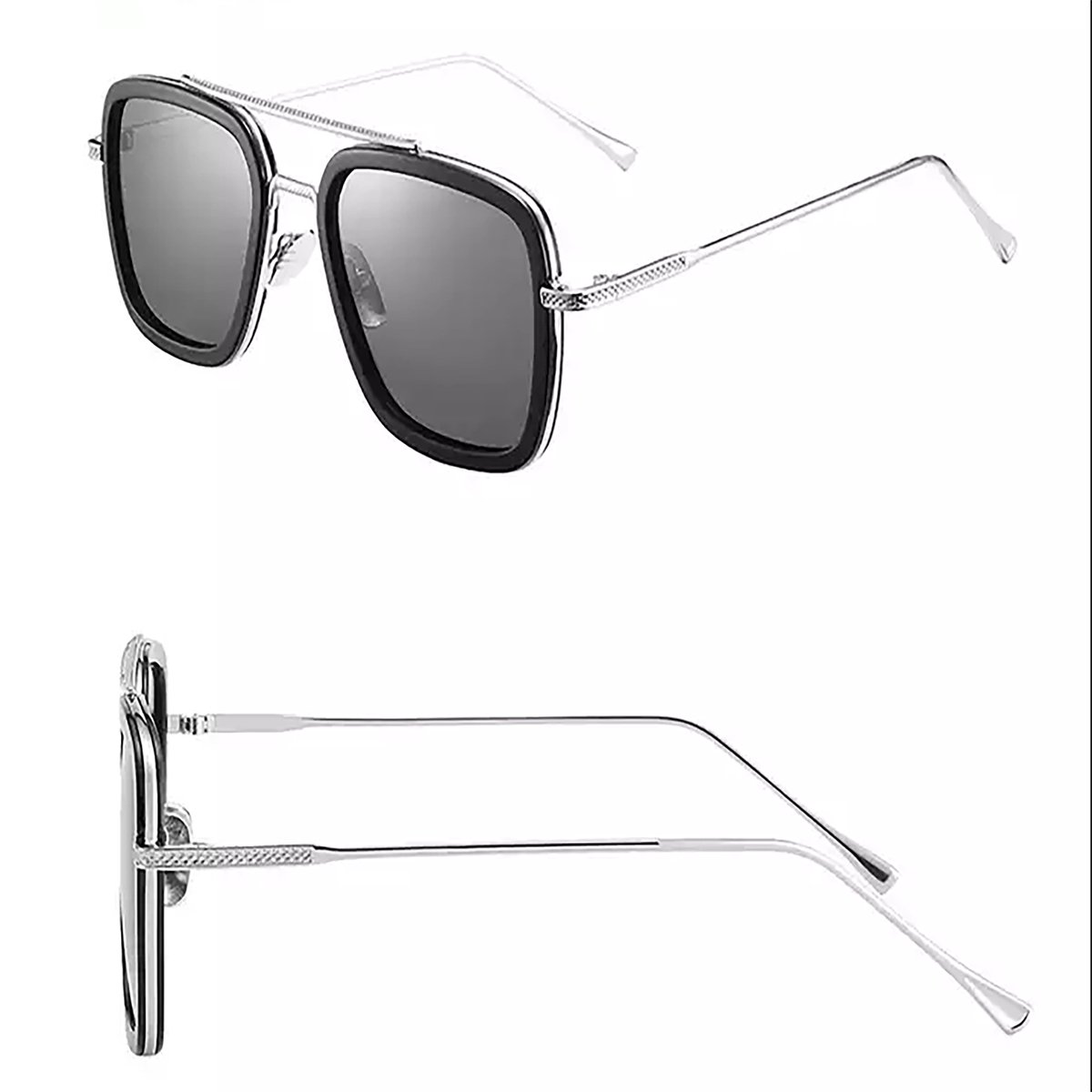 Tony Stark bril - Zonnebrillen- Zwarte glazen - Kleding accessoires