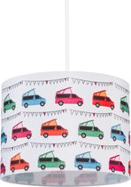 Lampe à suspension Relaxdays chambre d'enfant - lampe pour enfant - réglable - voitures - Ø 35 cm - coloré