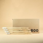 Bamboe tandenborstels (4 stuks) | Gemaakt van duurzaam bamboe | Plasticvrij | 100% biologisch afbreekbare verpakking