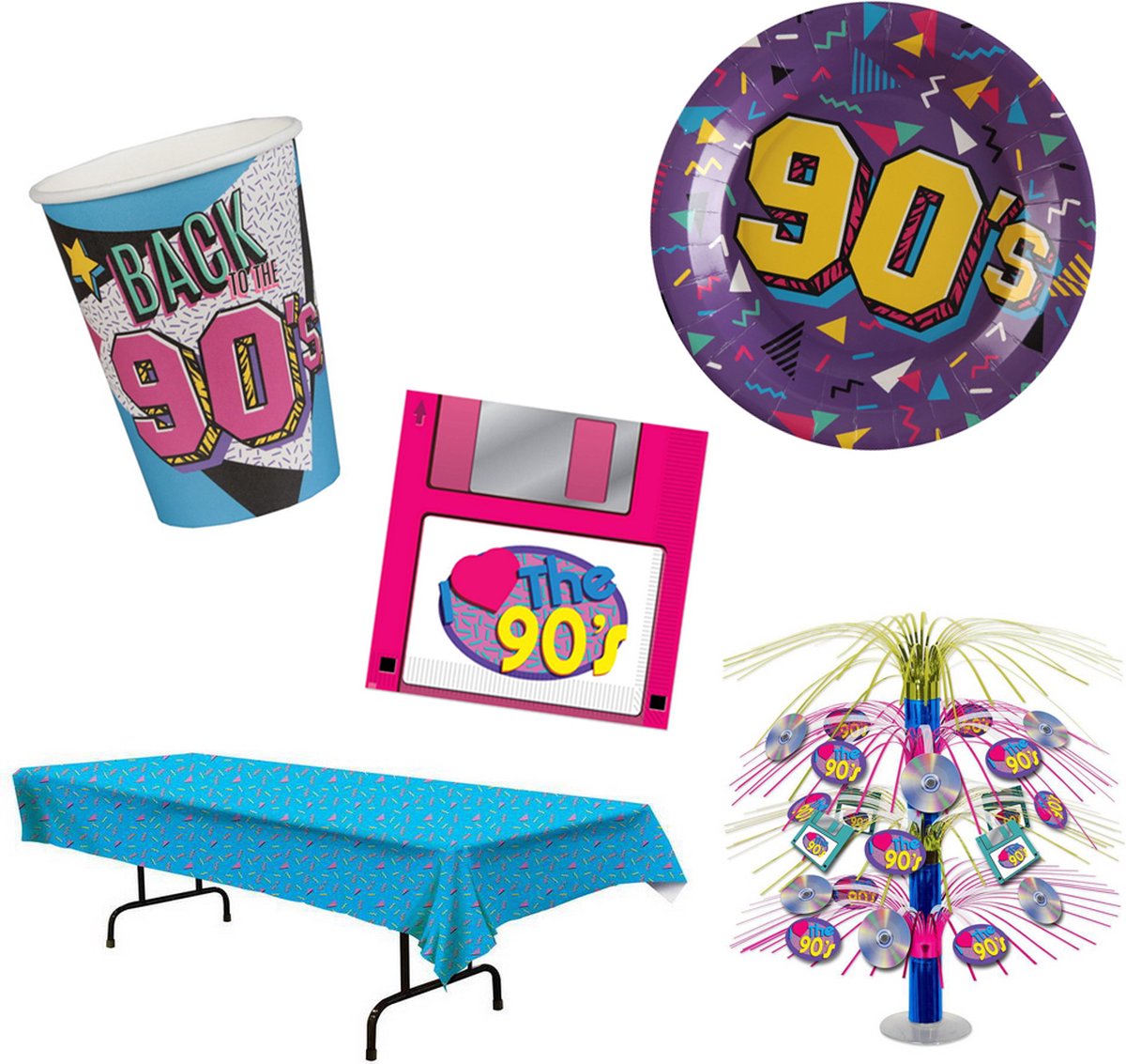 Décorations de table des années 90 Fête des années 90 Décoration de