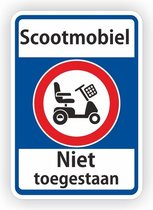 Scootmobiel niet toegestaan verkeersbord sticker