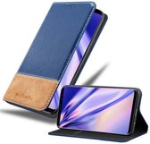 Cadorabo Hoesje geschikt voor Samsung Galaxy S9 PLUS in DONKERBLAUW BRUIN - Beschermhoes met magnetische sluiting, standfunctie en kaartvakje Book Case Cover Etui