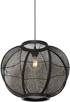 QAZQA rob - Suspension orientale - 1 lumière - Ø 48 cm - Zwart - Salon | Chambre à coucher | Cuisine