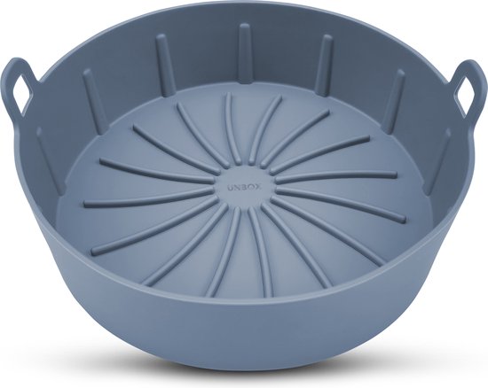 UNBOX Airfryer Siliconen Bakje - Airfryer Accesoires - Airfryer Bakpapier - Airfryer Mandje - Voor Airfryer XL - Philips - 19CM - Incl. E-Book