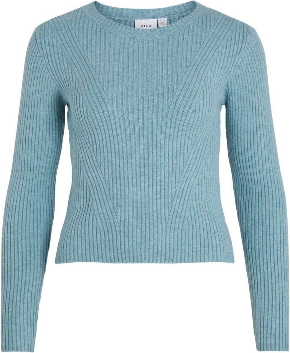 Vila - 14075795 - VICORIN O-NECK L/S CROP KNIT TOP