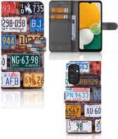Wallet Book Case Geschikt voor Samsung Galaxy A14 5G GSM Hoesje Kentekenplaten