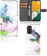 Wallet Book Case Geschikt voor Samsung Galaxy A14 5G Hoesje Vogel