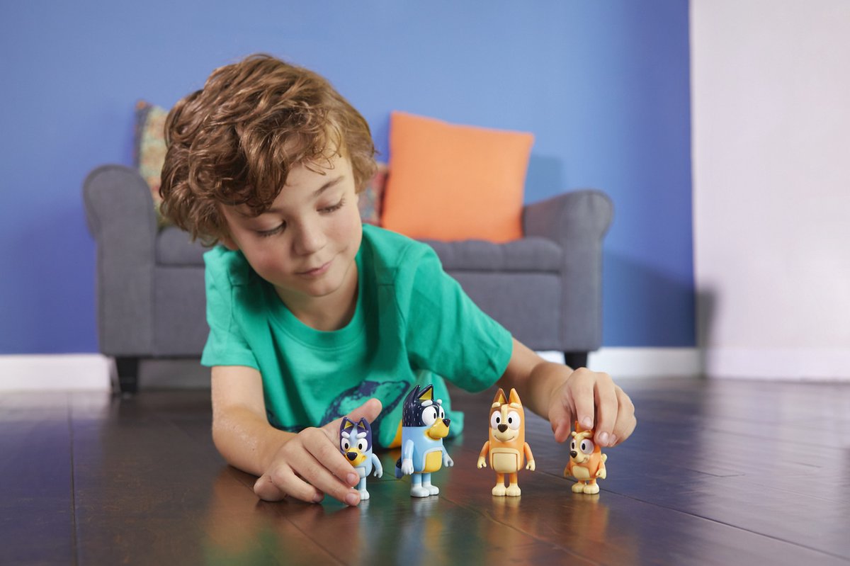 BLUEY - 4 speelfiguren Familie: Bluey, Bingo, Bandit & Chilli - Speelfigurenset — afbeelding 14