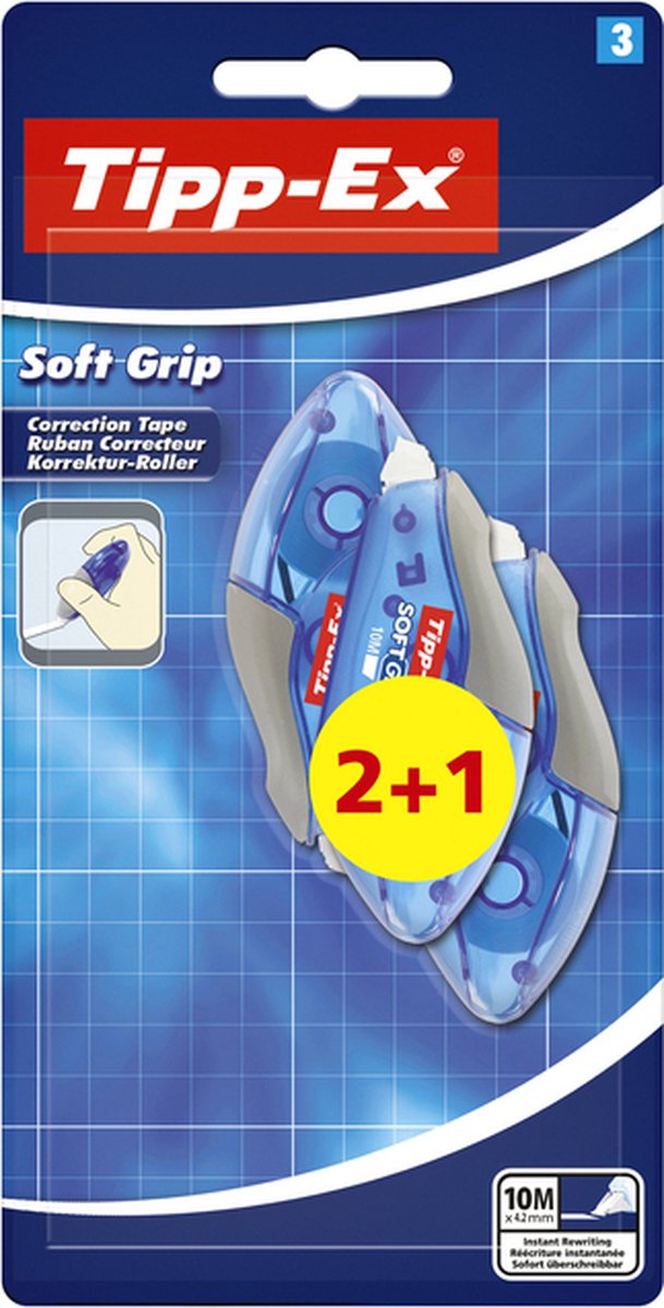 Roller de correction Tippex Soft Grip - 4,2 mm x 10 m