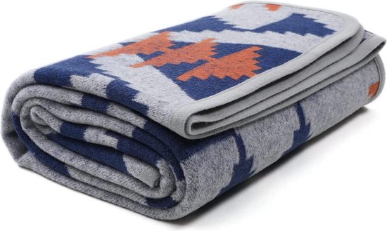 Coperta In Lana Merino 160x220 Cm - Boemia, Per Divano E Campeggio, Nero Carbone - Foto 4