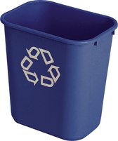 Papierbak rubbermaid recycling medium 26l blauw | 1 stuk
