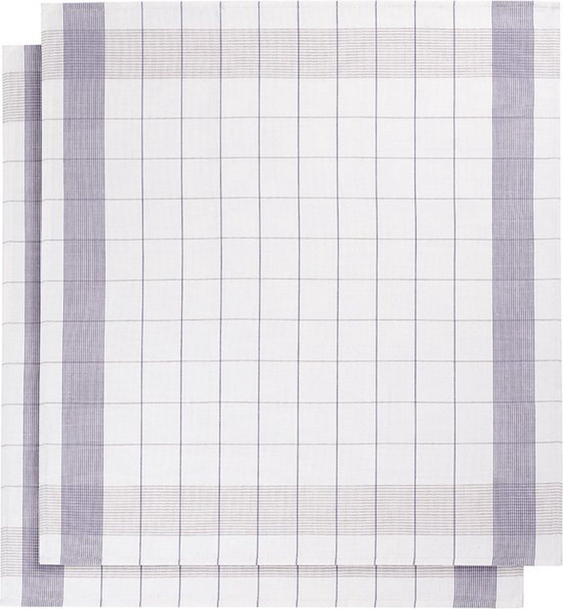 set van 12 keukenhanddoeken - De Witte Lietaer - kleur wit-lavendel