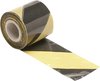 Perel Afzetlint, voor het afbakenen van gevarenzones en beperken van toegang, polyethyleen, zwart/geel, 8 cm x 100 m