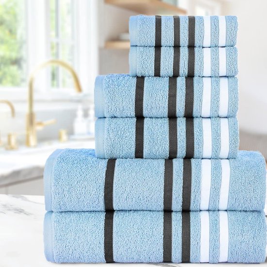 Casa Copenhagen Cabana Strandtücher, 4-tlg. Set - Saugstark, Schnelltrocknend, 76x152 Cm, Türkis, Blau, Rosa, Grün