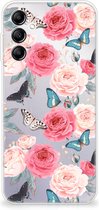 Smartphone hoesje Geschikt voor Samsung Galaxy A14 5G Telefoontas Butterfly Roses