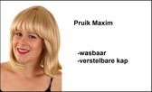 Pruik Maxim blond - verstelbaar - Thema feest party festival look a like pruiken wasbaar party