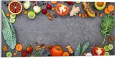 Acrylglas - Rechthoek van Fruit en Groente - 100x50 cm Foto op Acrylglas (Wanddecoratie op Acrylaat)