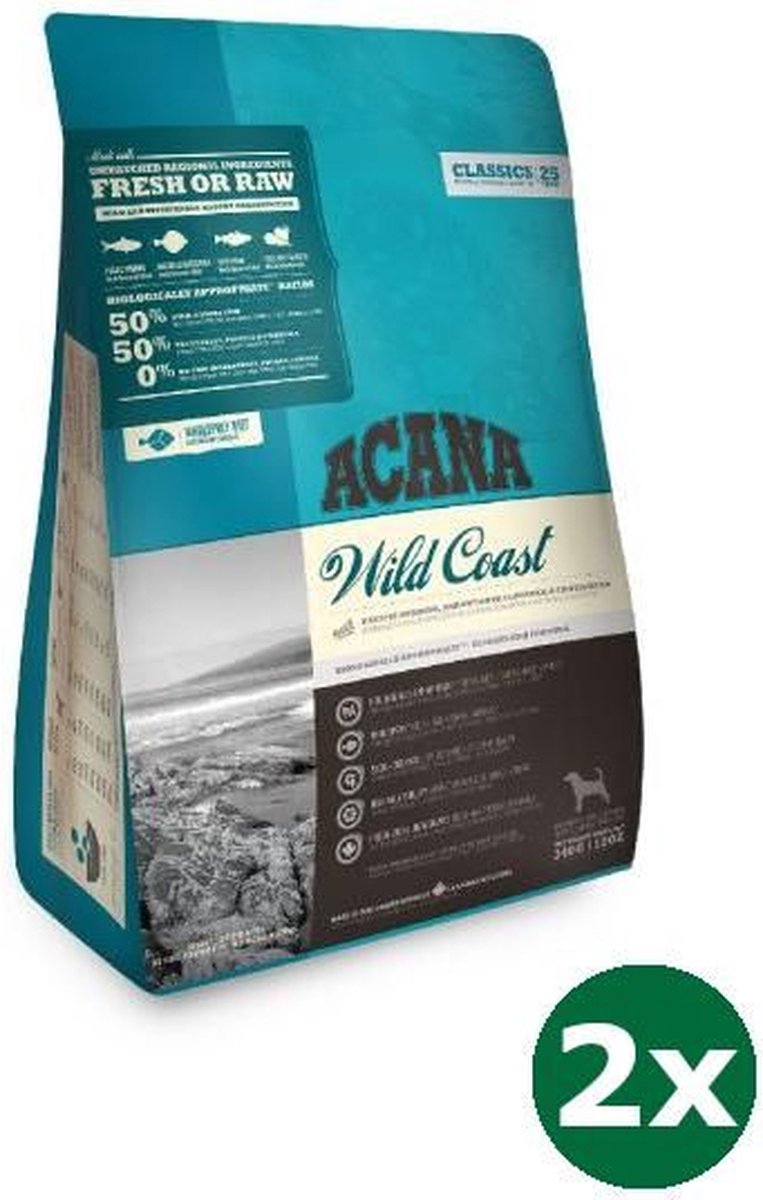 Bol.com 2x2 kg Acana classics wild coast hondenvoer aanbieding
