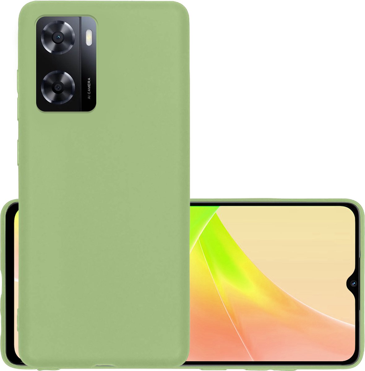 Hoesje - Geschikt voor OPPO A57 - Sterk & Shockproof - Hoes Cover - Siliconen Case - Groen