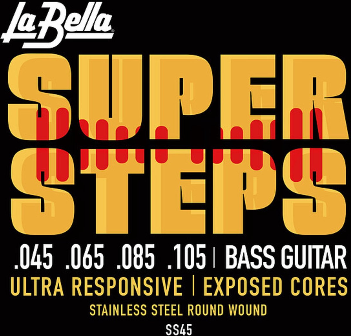 La Bella SS45 bas snaren 45-105 Super Steps - Snarenset voor 4-string basgitaar