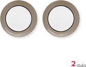 vtwonen Circles Dinerborden - Borden - 23cm - Zand - Set van 2